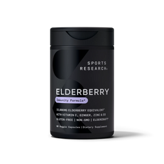 Elderberry 500mg + Vitamin D, C, Ginger & Zinc (60 veggie capsules)