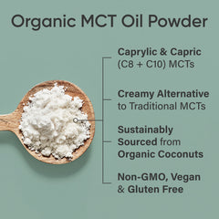MCT Oil Powder Organic Unflavored (30 servings) - 10.6oz